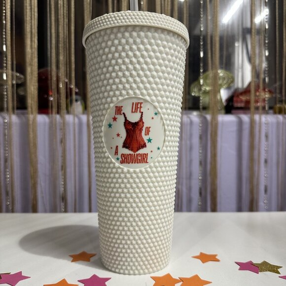 Handmade Taylor Swift Showgirl Starbucks Dupe Studded Tumblers! - Picture 1 of 1